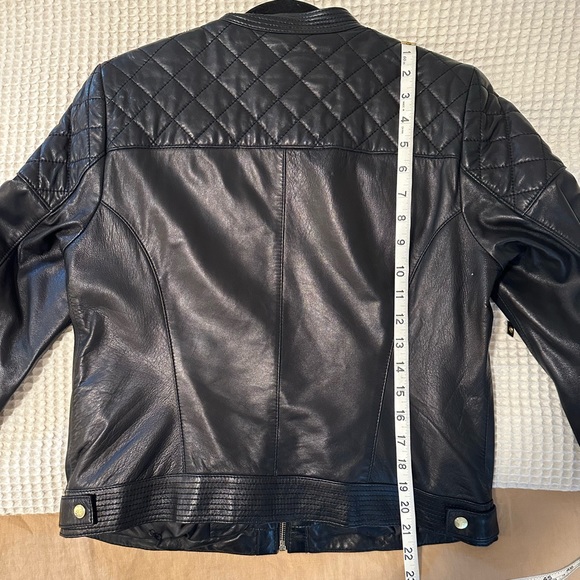 Genuine Lambskin Leather Cole Haan Jacket - Picture 6 of 7